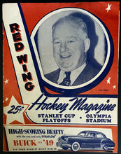 Load image into Gallery viewer, 1949 NHL Hockey Stanley Cup Game 1 Program Detroit Red Wings Toronto Maple Leafs