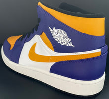Load image into Gallery viewer, Air Jordan 1 Mid Size 13 Nike Dark Concord  Taxi-White-Black DQ8426-517