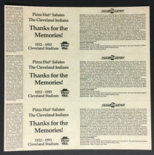 Load image into Gallery viewer, 1993 MLB Baseball Cleveland Stadium Last 3 Games Full Unused Ticket Sheet