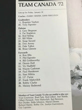 Load image into Gallery viewer, 1972 Team Canada Hockey Alumni Program & Ticket Stub 1985 Spirit Returns Game