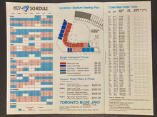 Load image into Gallery viewer, 1977 Vintage MLB Baseball Toronto Blue Jays Inaugural Season Ticket Brochure