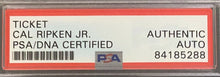 Load image into Gallery viewer, 1995 MLB Baseball Baltimore Orioles Cal Ripken Signed Ticket Autographed PSA
