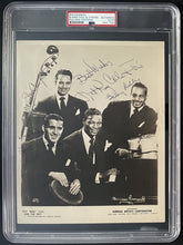 Load image into Gallery viewer, 1950's Nat King Cole Trio Promotional Photo Signed All 4 Members Authentic PSA