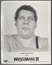 Load image into Gallery viewer, 1987 Andre the Giant WWF Wrestlemania III Original Publicity Photo Jean Ferre