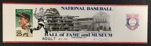 Load image into Gallery viewer, 1993 MLB Baseball Hall Of Fame Ticket Postmarked Induction Day Lou Gehrig Stamp