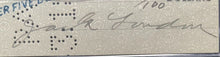 Load image into Gallery viewer, 1913 Jack London Autographed Cheque Signed White Fang Author PSA NM-MT 8