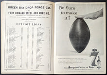 Load image into Gallery viewer, 1959 Detroit Lions vs. Green Bay Packers City Stadium NFL Football Program Vtg
