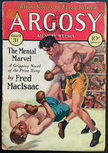 Load image into Gallery viewer, 1929 Argosy Pulp Magazine Vintage Boxing Stories Fight Novel Aug 31st Issue