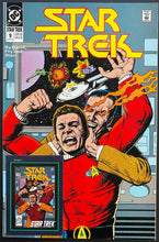 Load image into Gallery viewer, June 1990 Star Trek Comic Book + Matching Card Vintage DC