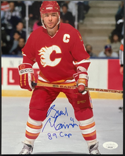 Load image into Gallery viewer, Brad McCrimmon Autographed Calgary Flames NHL Hockey Photo Signed 89 Cup JSA