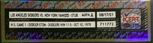 Load image into Gallery viewer, 1978 World Series Game 1 Ticket Stub Dodger Stadium LA Yankees iCert Authentic