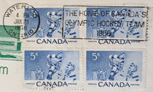 Load image into Gallery viewer, 1956 Canada's First Hockey Stamp Kitchener-Waterloo Dutchmen First Day Cover