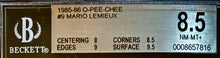 Load image into Gallery viewer, 1985 -1986 O-Pee-Chee #9 Mario Lemieux Rookie Card RC NHL Penguins Beckett 8.5