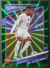 Load image into Gallery viewer, 2021/2022 Kylian Mbappe Donruss Panini World Cup Soccer Card Green Laser Insert