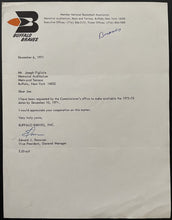 Load image into Gallery viewer, 1971 Original Buffalo Braves Letter NBA Basketball Letterhead Vintage