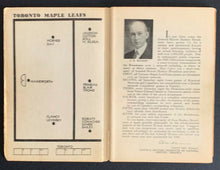 Load image into Gallery viewer, 1933-34 General Motors Hockey Broadcast Guide Maple Leafs / Maroons Version