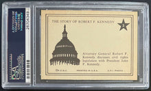 Load image into Gallery viewer, 1968 Robert F. + John Kennedy Card #3 Discusses Civil Rights Legislation PSA 8.5