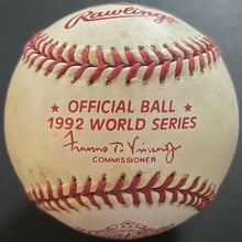 Load image into Gallery viewer, Roberto Alomar Autographed 1992 World Series Baseball Signed Rawlings JSA