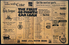 Load image into Gallery viewer, 1973 NHL Hockey Pre-Season Game Boston Garden Scorecard Bruins vs Canadiens Orr