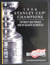 Load image into Gallery viewer, 1998 NHL Hockey Program Detroit Red Wings vs Anaheim Mighty Ducks + Ticket +More