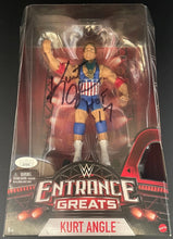 Load image into Gallery viewer, 2017 Kurt Angle WWE Mattel Entrance Greats Figurine Signed Box Autographed JSA