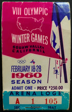 Load image into Gallery viewer, 1960 Olympic Winter Games George Samolenko Collection - Crest Tickets Program ++