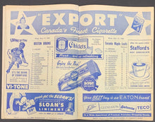 Load image into Gallery viewer, 1951 Maple Leaf Gardens NHL Hockey Program 2nd Game Of Season Princess Featured