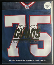 Load image into Gallery viewer, 1999 Harry Carson Signed New York Giants 75 Years Hardcover Autographed NFL LOA