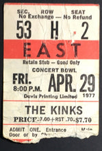 Load image into Gallery viewer, 1977 The Kinks Maple Leafe Gardens Concert Ticket Stub Vintage Music Ray Davies