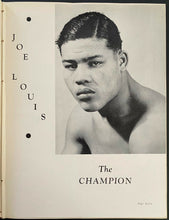 Load image into Gallery viewer, 1939 Championship Fight Boxing Program Joe Louis vs Bob Pastor Briggs Stadium
