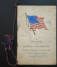 Load image into Gallery viewer, 1928 MLB Legend Babe Ruth Autographed Historical Dinner Program Signed JSA LOA