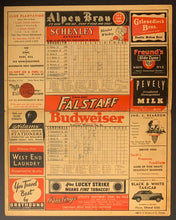 Load image into Gallery viewer, 1946 Sportsman's Park Scorecard Brooklyn Dodgers vs St. Louis Cardinals MLB