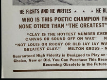 Load image into Gallery viewer, 1963 Vintage Promo Poster Cassius Clay Muhammad Ali Album I Am The Greatest LP