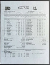 Load image into Gallery viewer, Mark Recchi Signed 1999 Philadelphia Flyers Hockey v Tampa Program + Game Notes