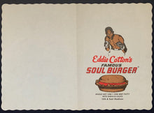 Load image into Gallery viewer, 1960s Eddie Cotton Champion Boxer Original Seattle Burger Restaurant Placemat