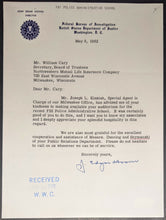 Load image into Gallery viewer, J. Edgar Hoover Signed Original Vintage 1962 FBI Letter Washington DC JSA LOA