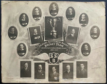 Load image into Gallery viewer, 1921-22 Soldiers Settlement Board Team Photo Champs Civil Service Hockey League