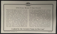 Load image into Gallery viewer, 1916 Ford Model T Fire Engine Truck 1:43 Die Cast Metal Matchbox Collectibles