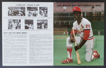 Load image into Gallery viewer, 1979 MLB Baseball St Louis Cardinals - Lou Brock Day Cardinals Program Vintage