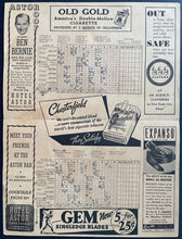Load image into Gallery viewer, 1939 Baseball All Star Game Program + Ticket New York Yankee Stadium Lou Gehrig