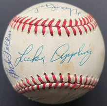 Load image into Gallery viewer, MLB Hall of Famers Signed Baseball Autographed x9 Spahn Musial Snider Mathews +