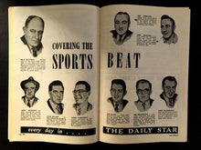 Load image into Gallery viewer, 1956 JR Hockey Program Maple Leaf Gardens VTG Biltmores Marlboros Canucks Majors