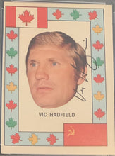 Load image into Gallery viewer, 1972-73 O-Pee-Chee Hockey Team Canada Vic Hadfield Signed Card Auto PSA/DNA