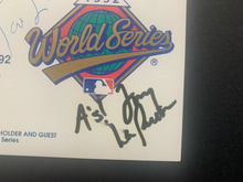 Load image into Gallery viewer, 1992 World Series Gala Invite + Program Autographed Tommy Lasorda MLB Signed VTG