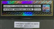 Load image into Gallery viewer, Eddie Murray 3000th Hit Full Ticket 1995 Metrodome MLB Twins vs Indians Graded