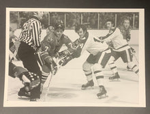 Load image into Gallery viewer, 1971 Maple Leaf Gardens NHL Hockey Photo Dave Keon + Bill White + Pit Martin