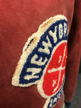 Load image into Gallery viewer, Outstanding 1920's New York Americans NHL Hockey Team Leather Jacket Rare Find!