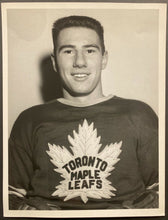 Load image into Gallery viewer, 1958 Vintage Turofsky NHL Toronto Maple Leafs Hockey HOF Bob Pulford Photo
