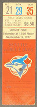 Load image into Gallery viewer, 1977 Toronto Blue Jays Inaugural Season Ticket vs Seattle Mariners MLB Baseball