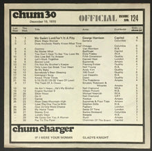 Load image into Gallery viewer, 1970 CHUM Radio Survey Music Chart Toronto Chicago Santana Led Zeppelin
